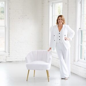 Ann Taylor three piece pantsuit: size 6 pants, size 8 jacket and vest